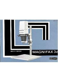 Meopta Magnifax 3 a manual. Camera Instructions.